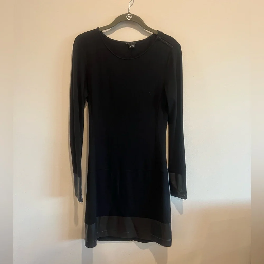 theory black long sleeve dress Black Good Cotton Fitted Shirt Dress
